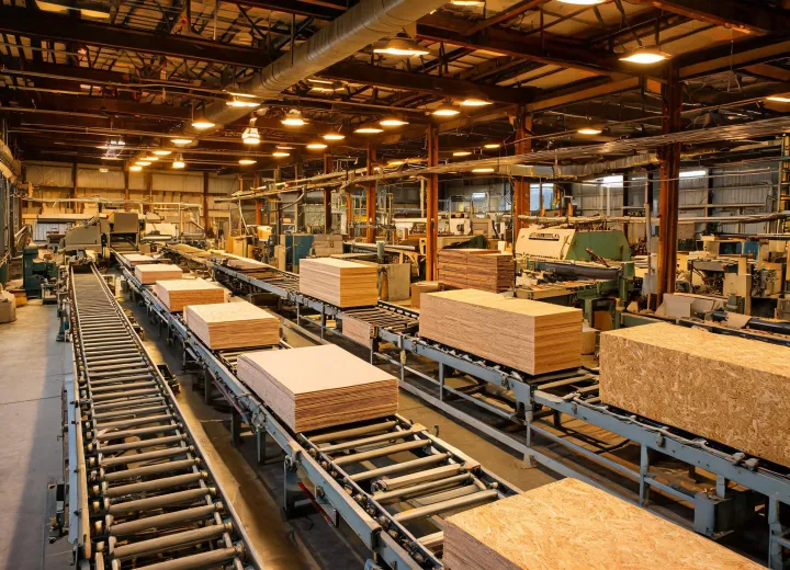 Georgia-Pacific mill producing structural plywood panels