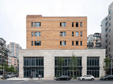 Completed mixed-use podium wood frame